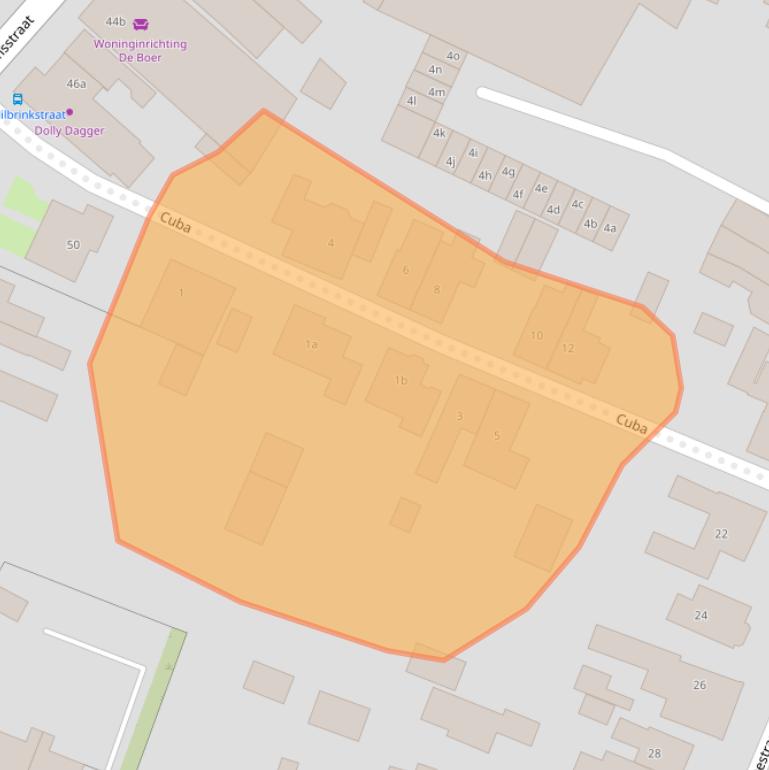 Kaart van postcodegebied 7622LS.