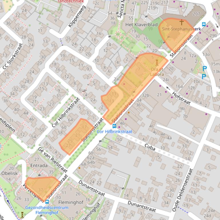 Kaart van postcodegebied 7622LW.