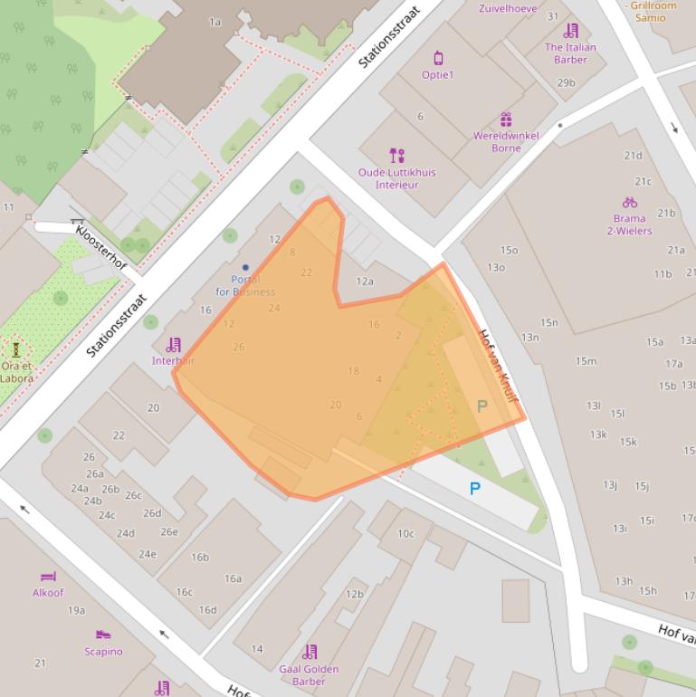 Kaart van postcodegebied 7622MA.