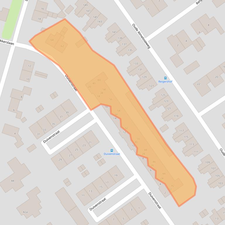 Kaart van postcodegebied 7622TD.