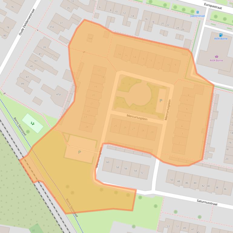 Kaart van postcodegebied 7622VC.