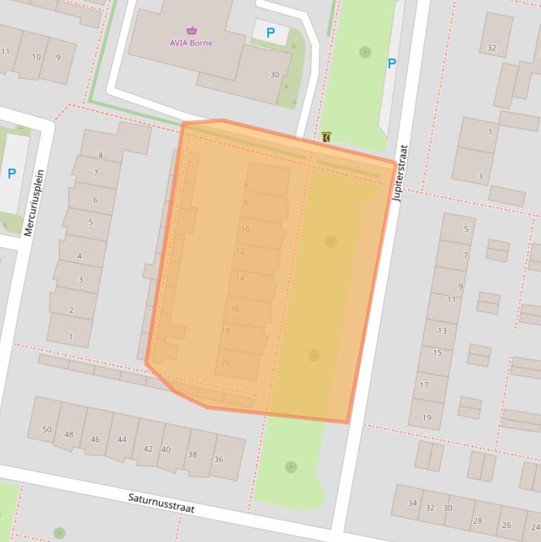 Kaart van postcodegebied 7622VE.