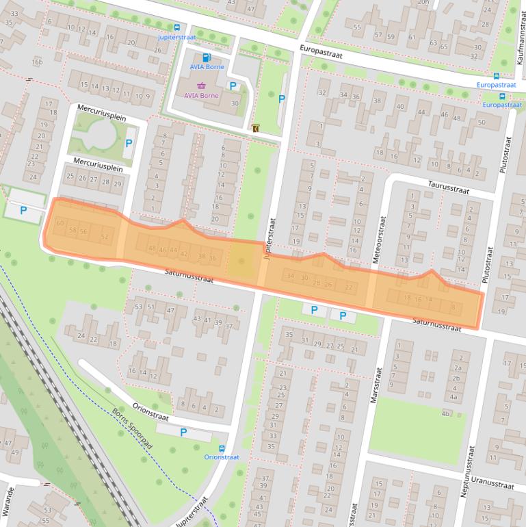 Kaart van postcodegebied 7622VJ.