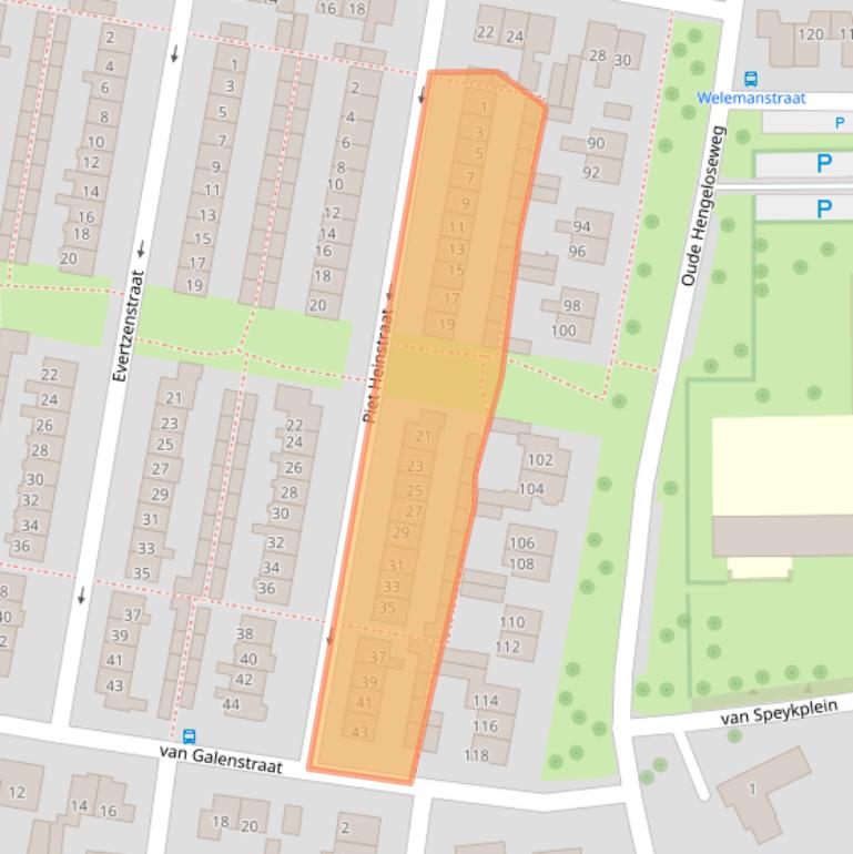 Kaart van postcodegebied 7622XN.