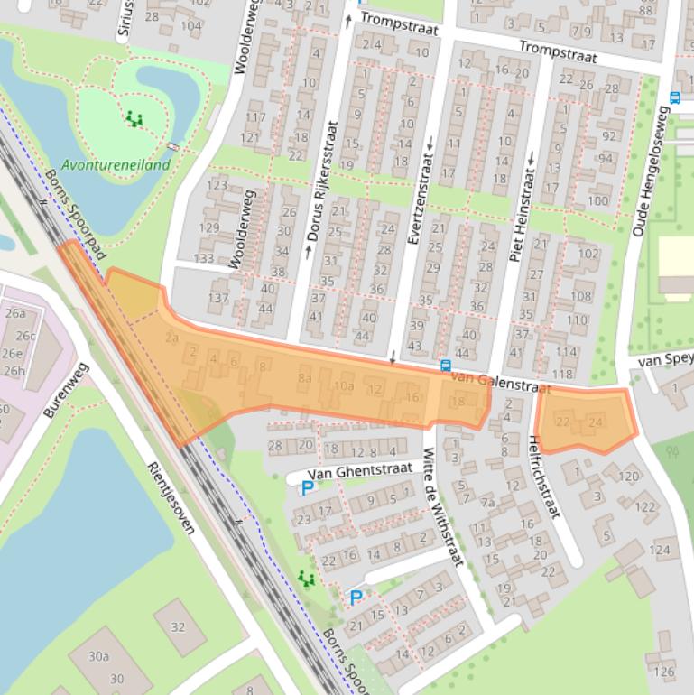 Kaart van postcodegebied 7622XP.