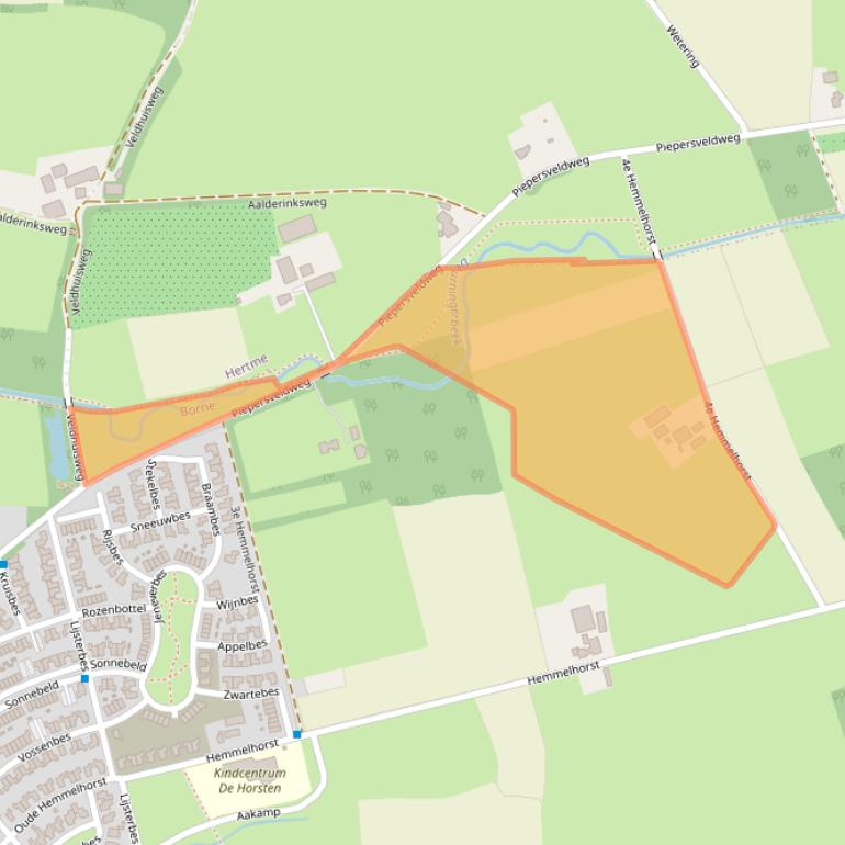 Kaart van postcodegebied 7623AM.