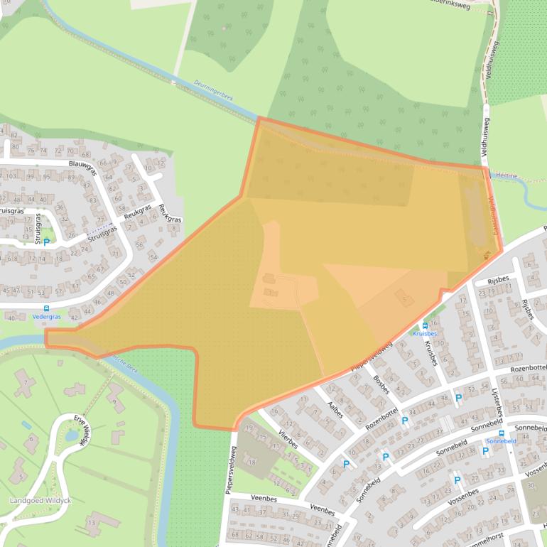 Kaart van postcodegebied 7623AP.