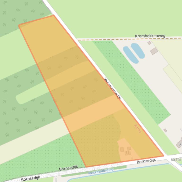 Kaart van postcodegebied 7623AR.