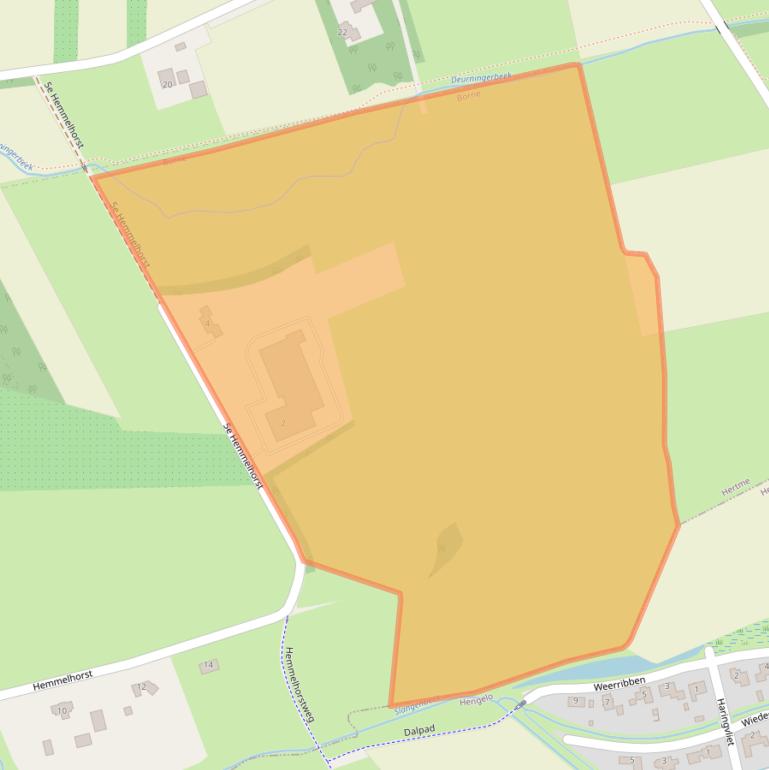 Kaart van postcodegebied 7623AS.