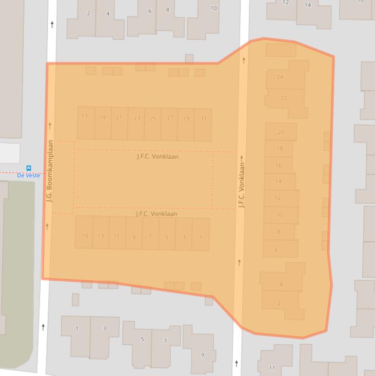 Kaart van postcodegebied 7623AW.