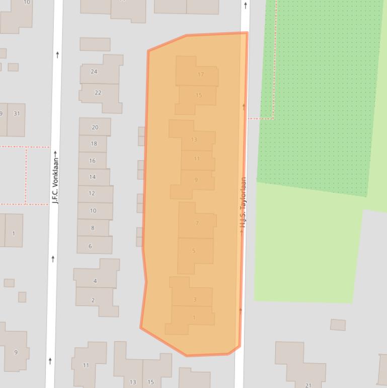 Kaart van postcodegebied 7623AZ.