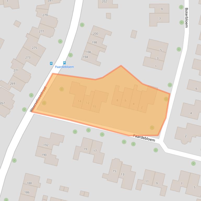 Kaart van postcodegebied 7623CB.