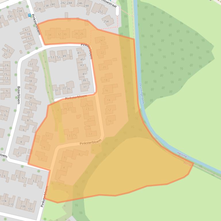 Kaart van postcodegebied 7623CM.