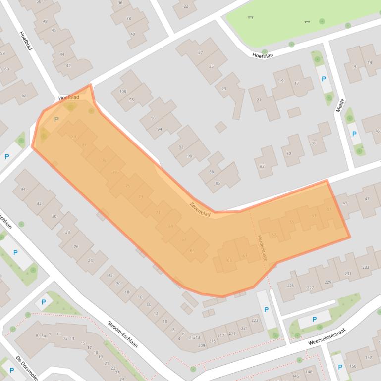 Kaart van postcodegebied 7623CR.