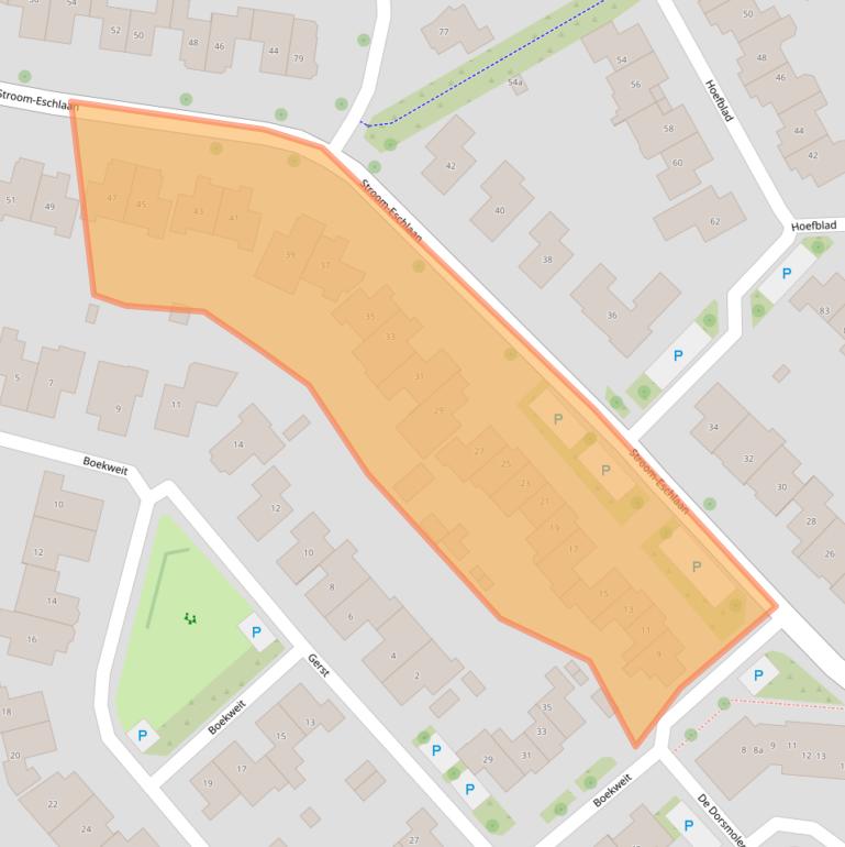 Kaart van postcodegebied 7623CV.