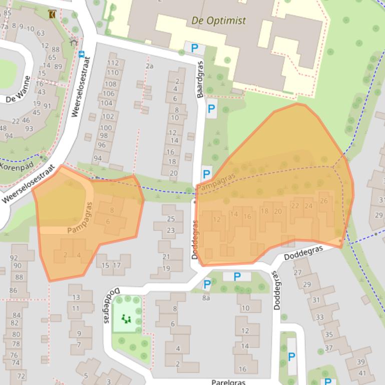 Kaart van postcodegebied 7623DJ.