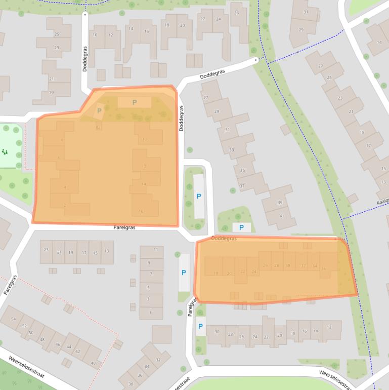 Kaart van postcodegebied 7623DL.