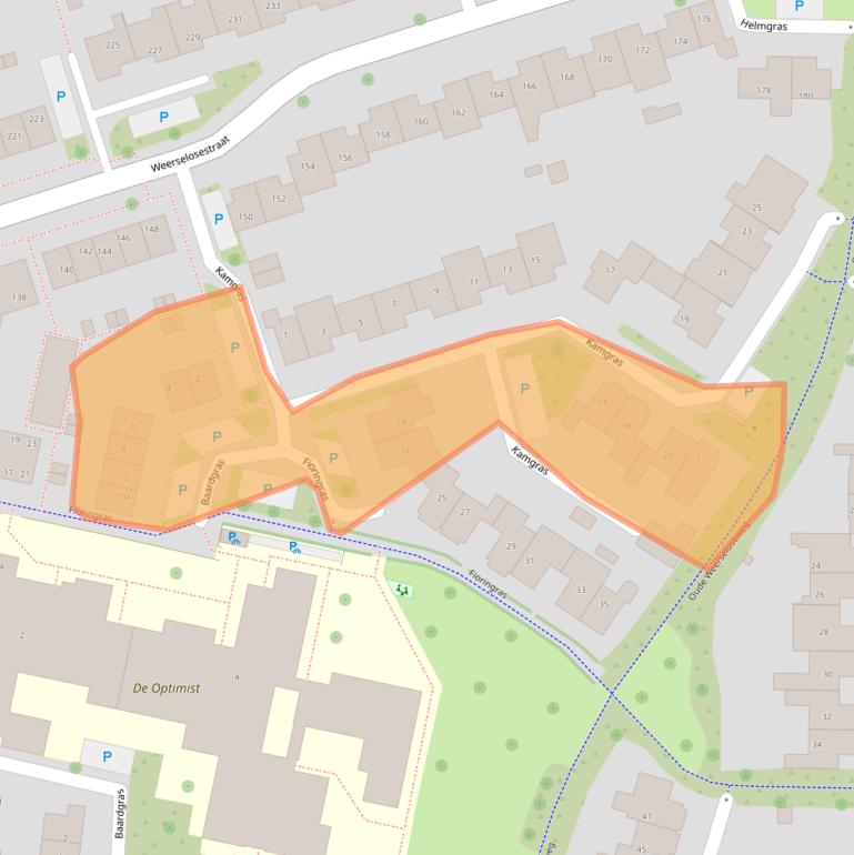 Kaart van postcodegebied 7623DN.