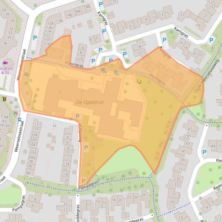 Kaart van postcodegebied 7623DR.