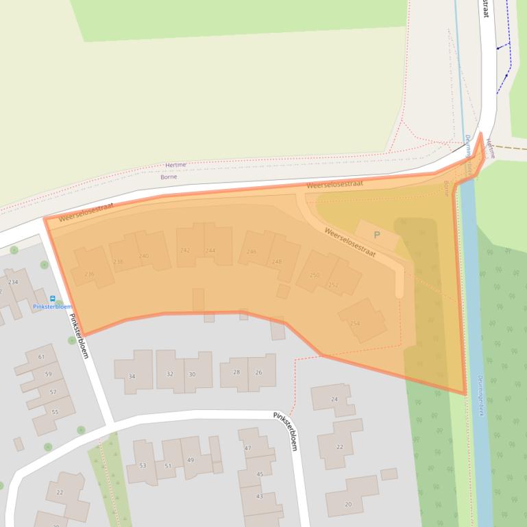 Kaart van postcodegebied 7623DV.