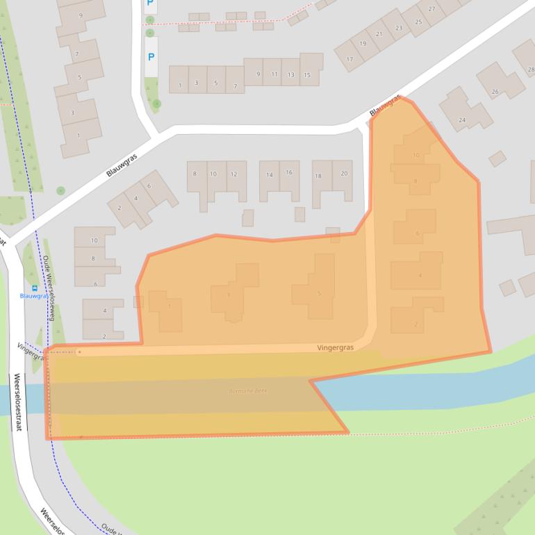 Kaart van postcodegebied 7623EJ.