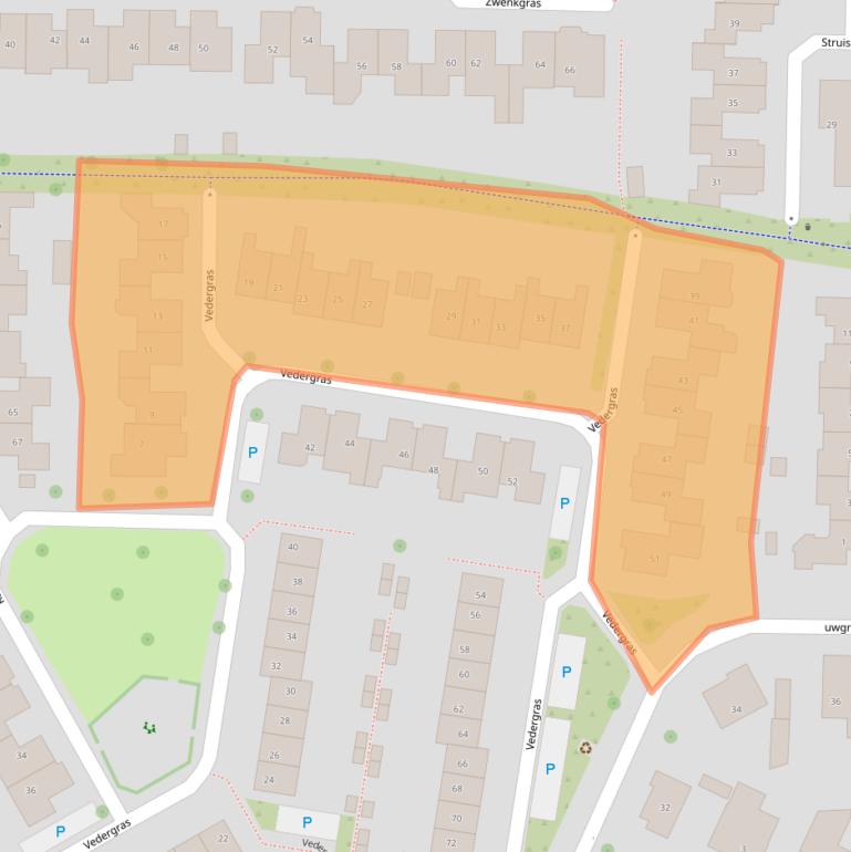 Kaart van postcodegebied 7623EW.