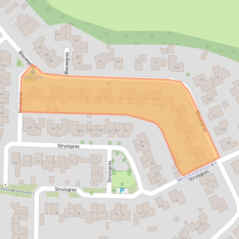 Kaart van postcodegebied 7623GN.