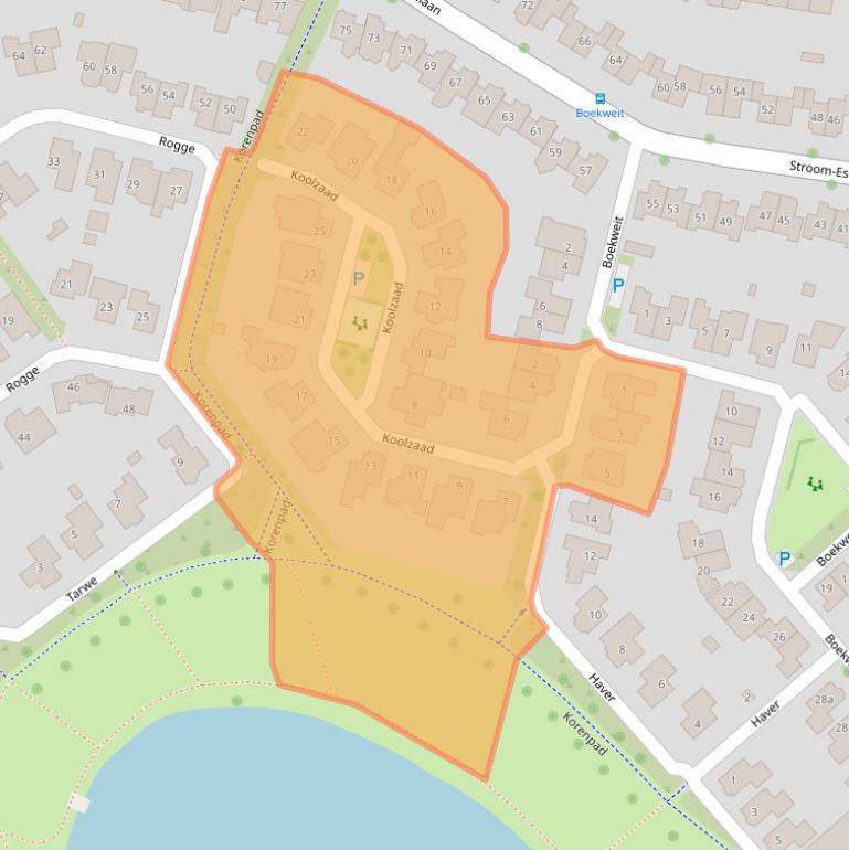 Kaart van postcodegebied 7623HA.