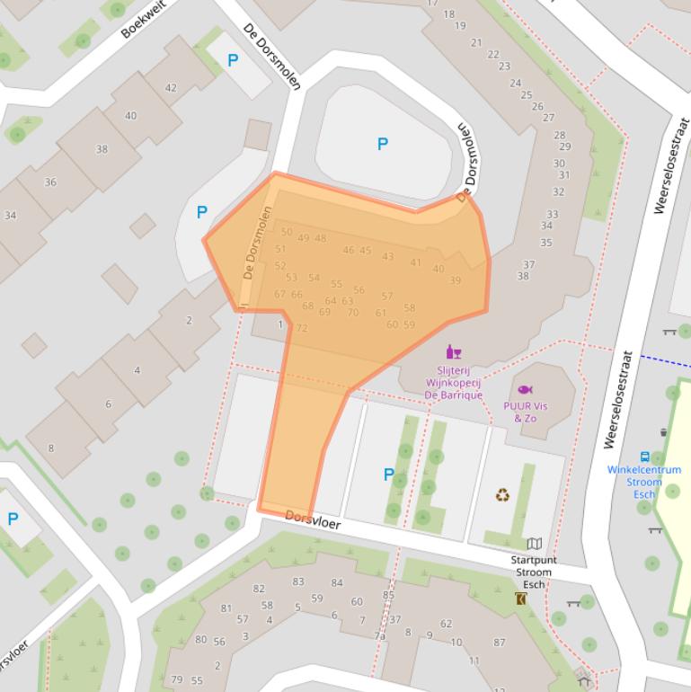 Kaart van postcodegebied 7623HT.