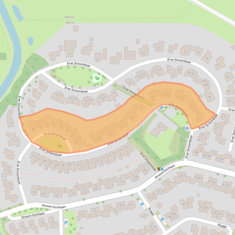 Kaart van postcodegebied 7623JB.