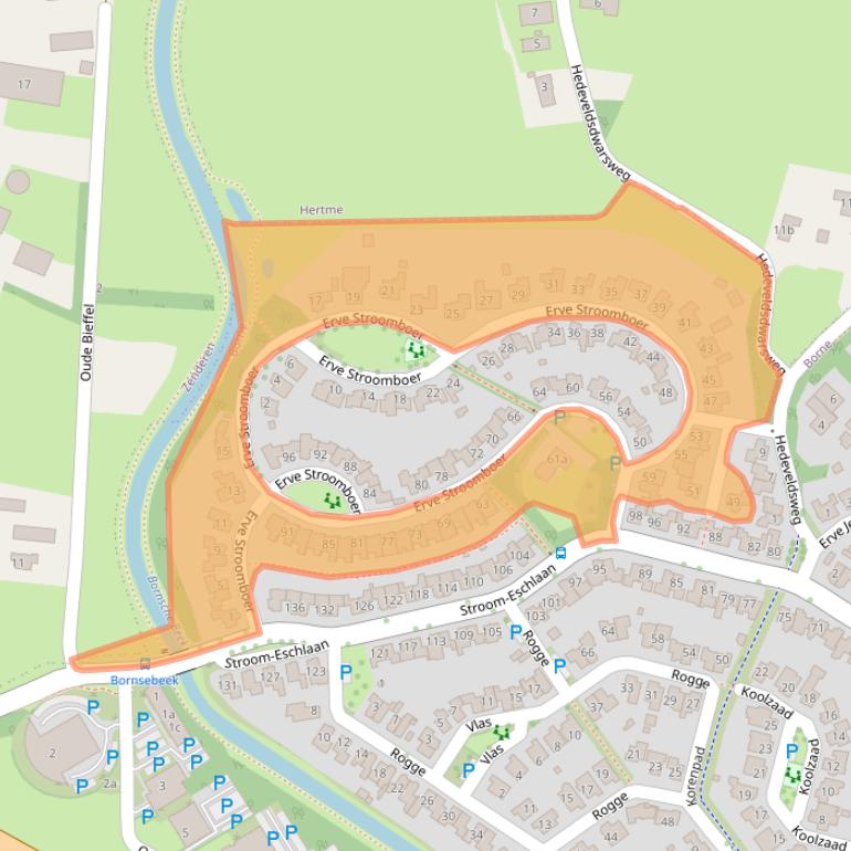 Kaart van postcodegebied 7623JC.