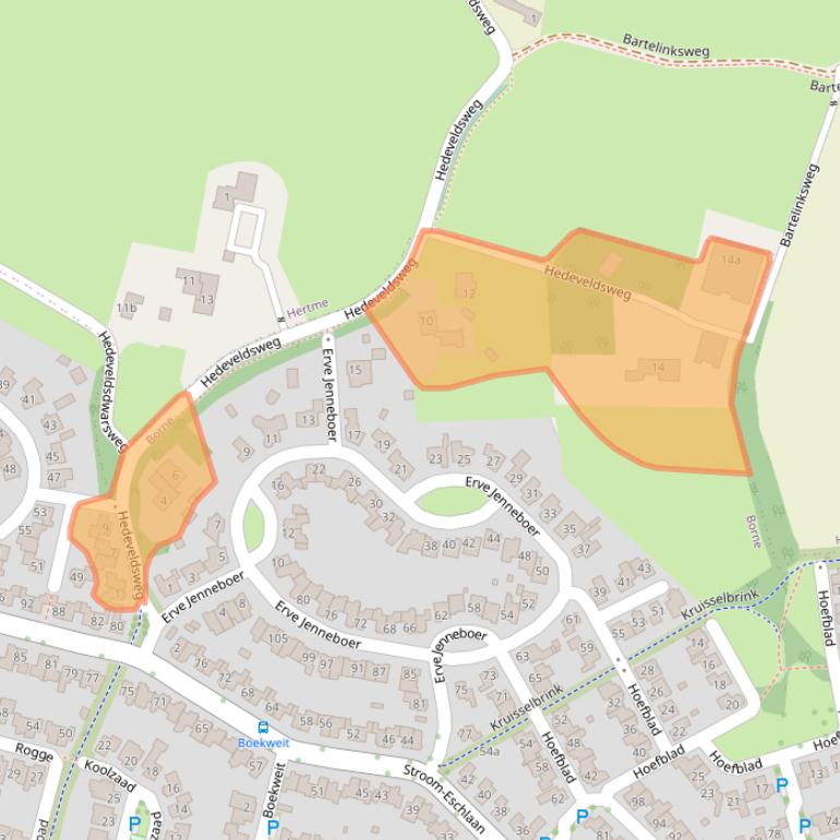 Kaart van postcodegebied 7623JD.