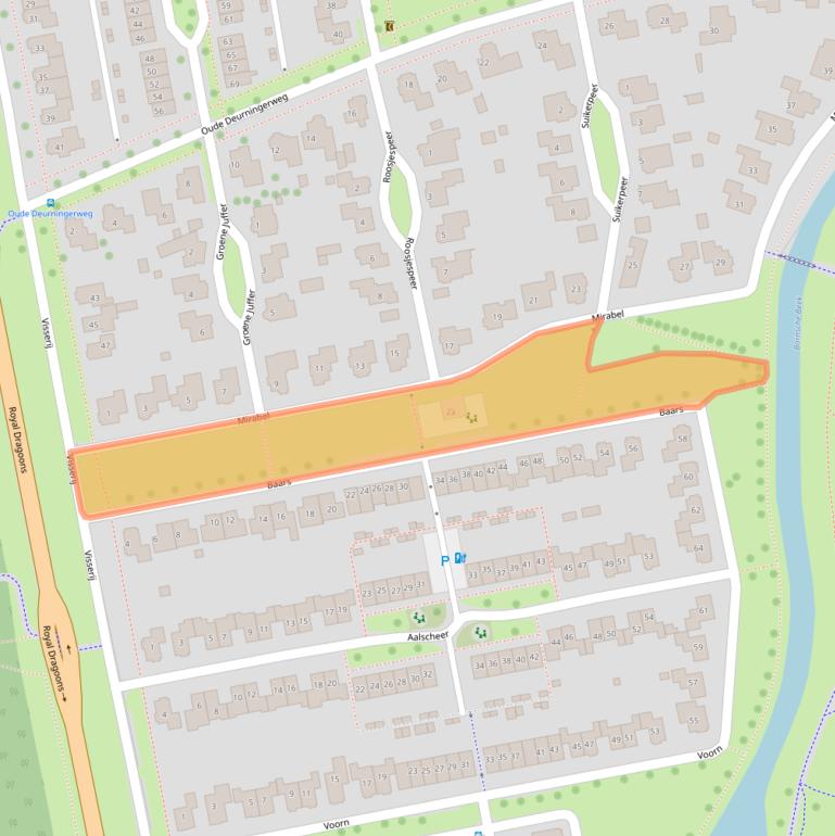 Kaart van postcodegebied 7623KJ.