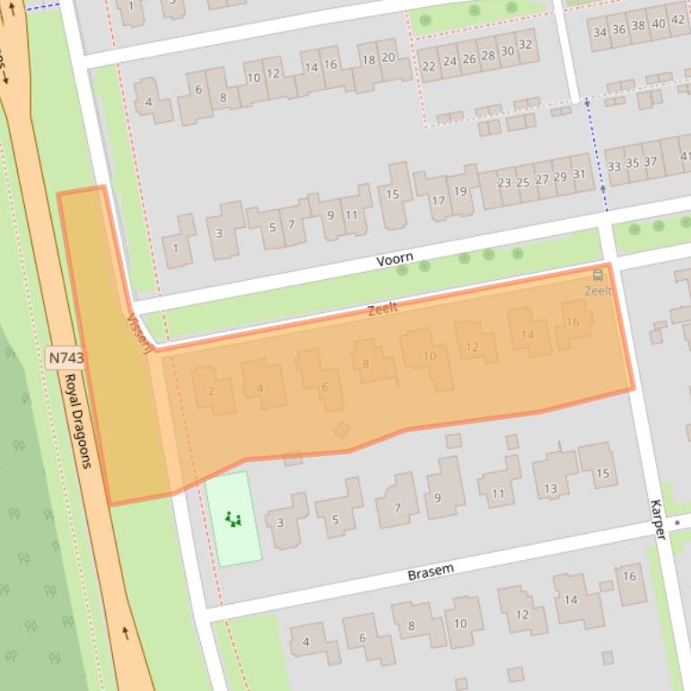 Kaart van postcodegebied 7623KR.