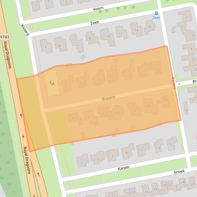 Kaart van postcodegebied 7623KS.