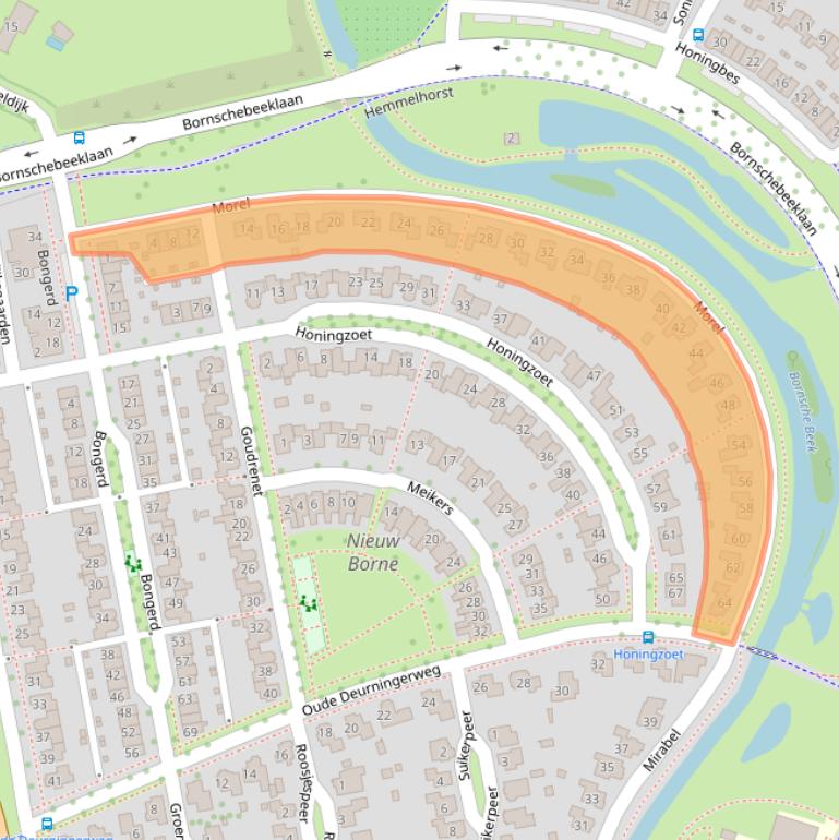 Kaart van postcodegebied 7623KW.