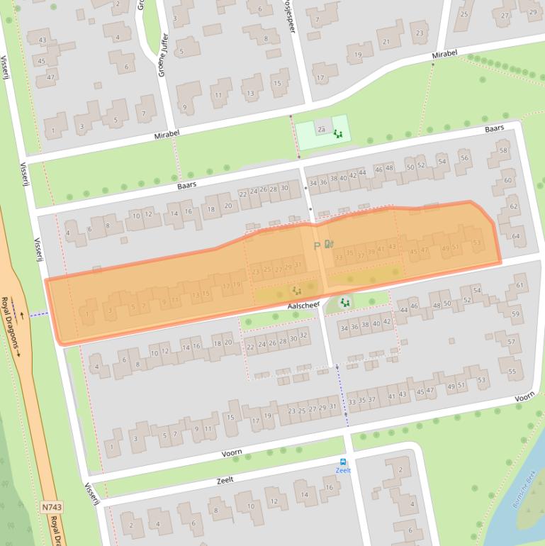 Kaart van postcodegebied 7623NC.