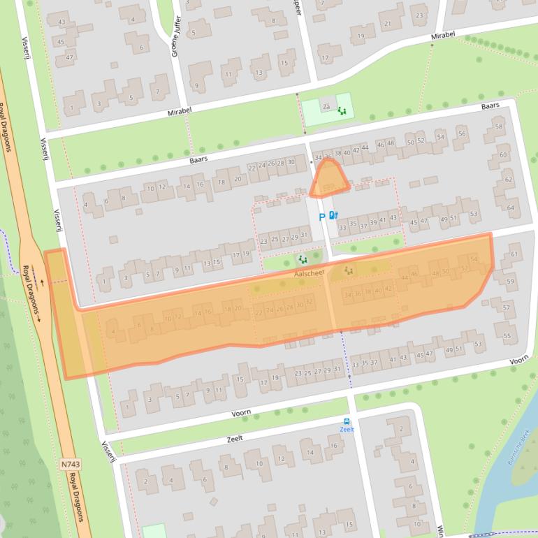 Kaart van postcodegebied 7623ND.