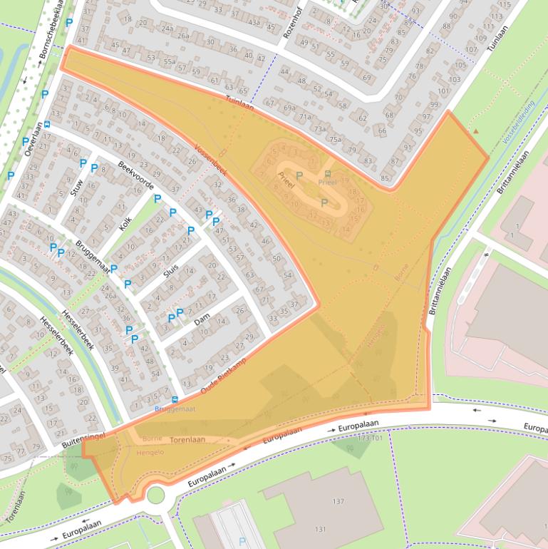 Kaart van postcodegebied 7623PA.