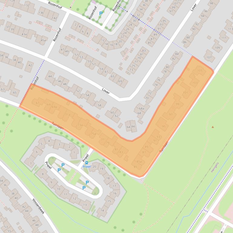 Kaart van postcodegebied 7623PC.