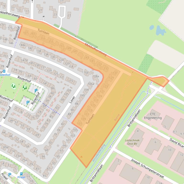 Kaart van postcodegebied 7623PD.