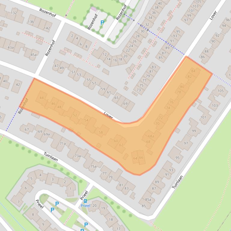 Kaart van postcodegebied 7623PH.