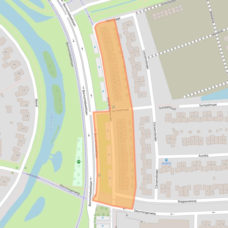 Kaart van postcodegebied 7623XA.