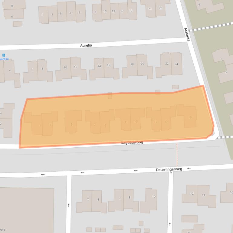 Kaart van postcodegebied 7623XB.