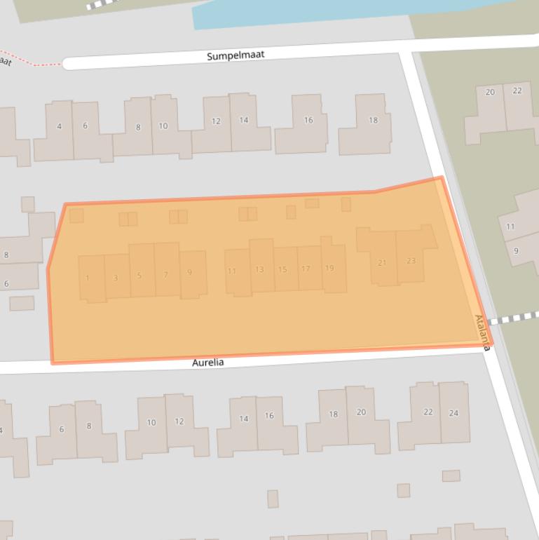 Kaart van postcodegebied 7623XD.