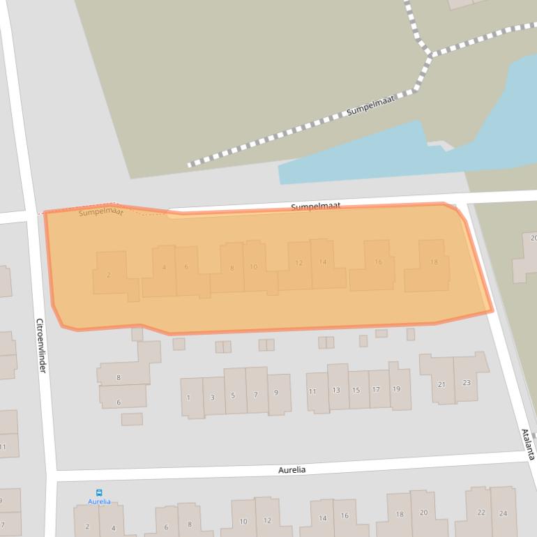 Kaart van postcodegebied 7623XE.