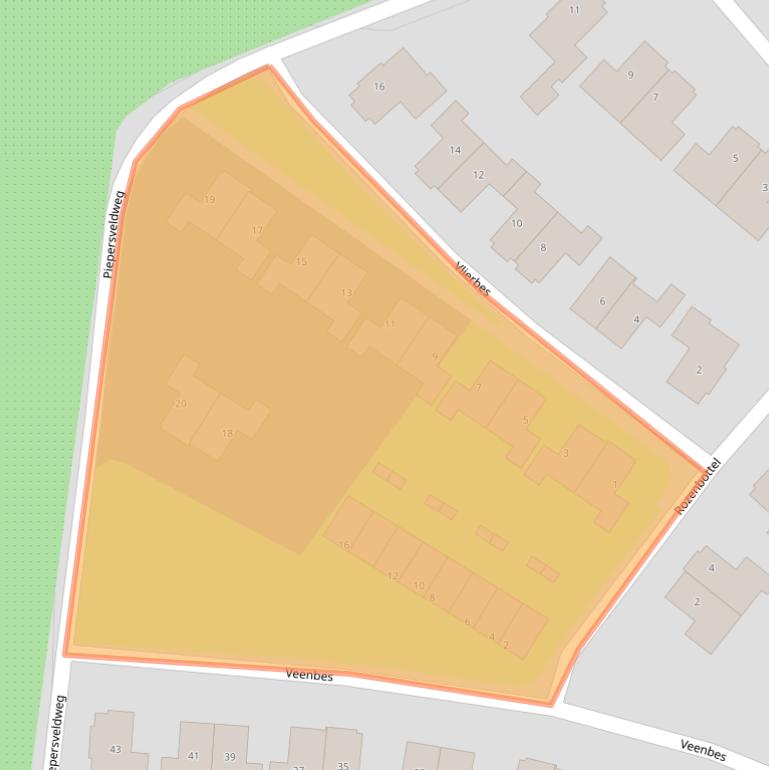 Kaart van postcodegebied 7623ZB.