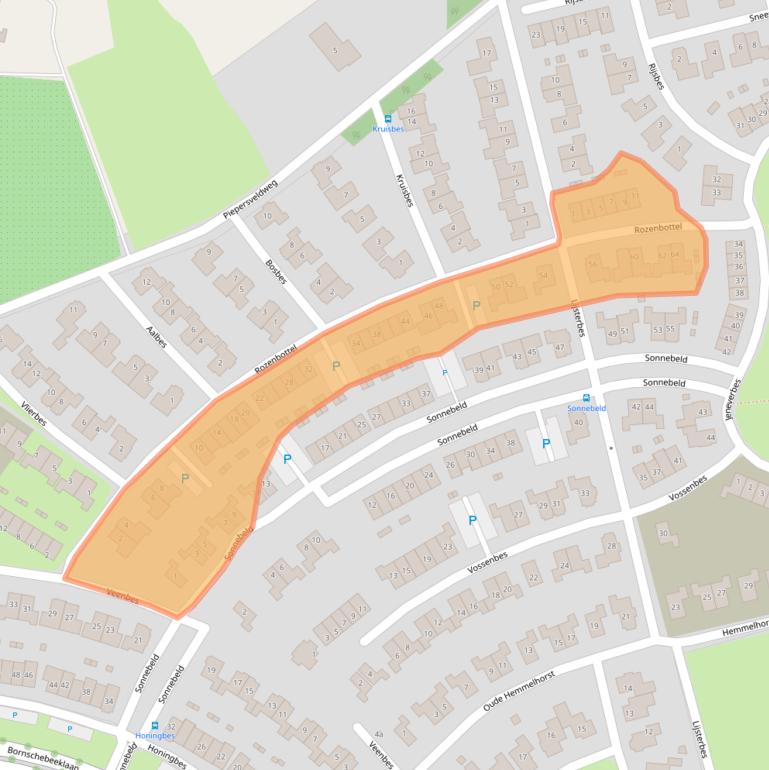 Kaart van postcodegebied 7623ZJ.