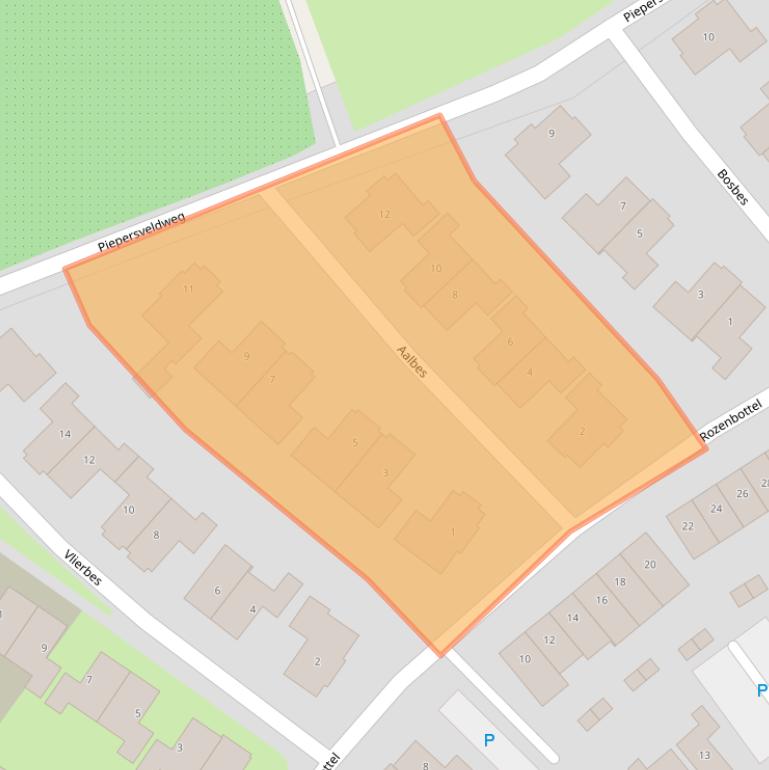 Kaart van postcodegebied 7623ZL.