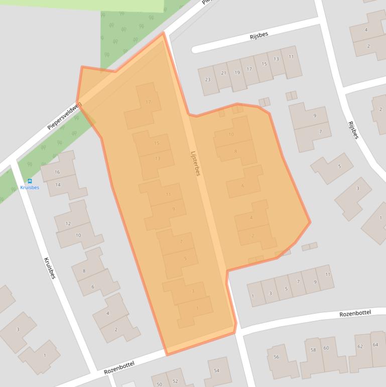 Kaart van postcodegebied 7623ZP.